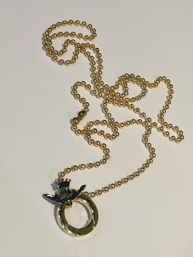 Large Gold Necklace With Small Balls 