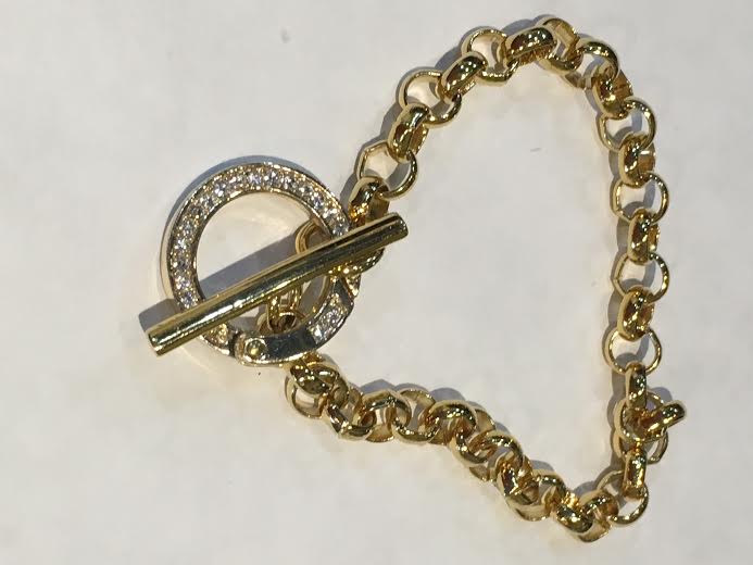 Gold Togel Link Bracelet