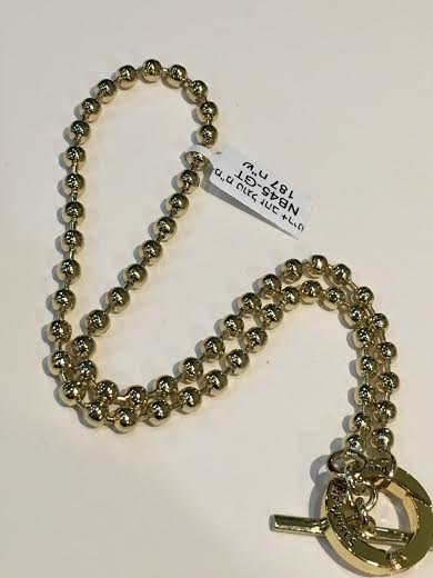 Gold Togel Balls Necklace 